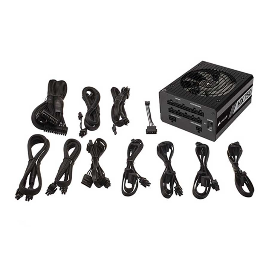 پاور کامپیوتر 750 وات تمام ماژولار کورسیر مدل HX750