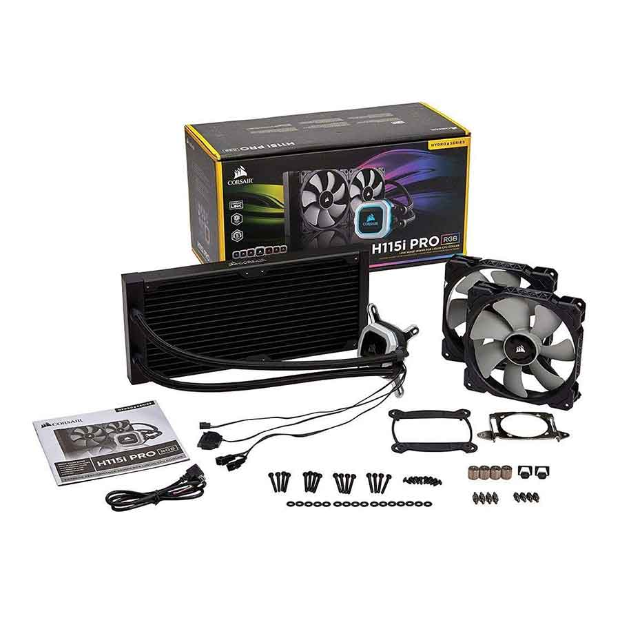 خنک کننده مایع پردازنده کورسیر مدل HYDRO SERIES H115I PRO RGB