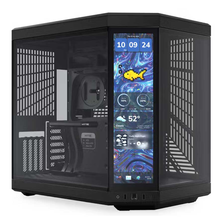 کیس کامپیوتر هایت مدل Y70 Touch Infinite Pitch Black