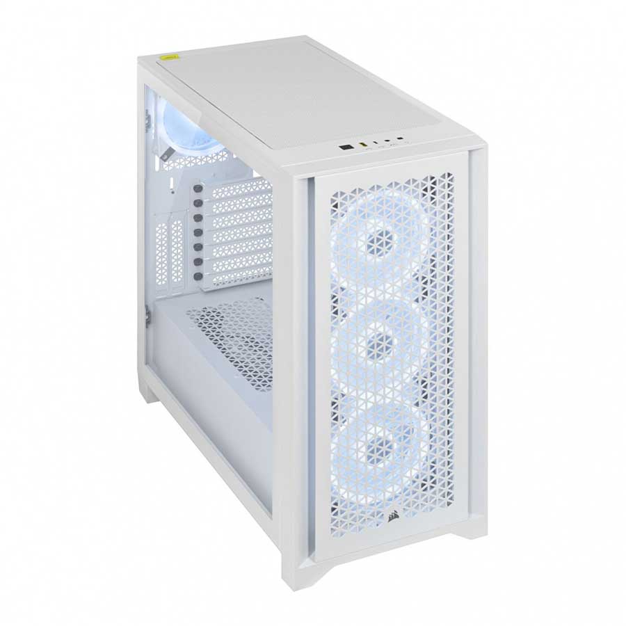 کیس کامپیوتر کورسیر مدل iCUE 4000D RGB Airflow QL Edition White