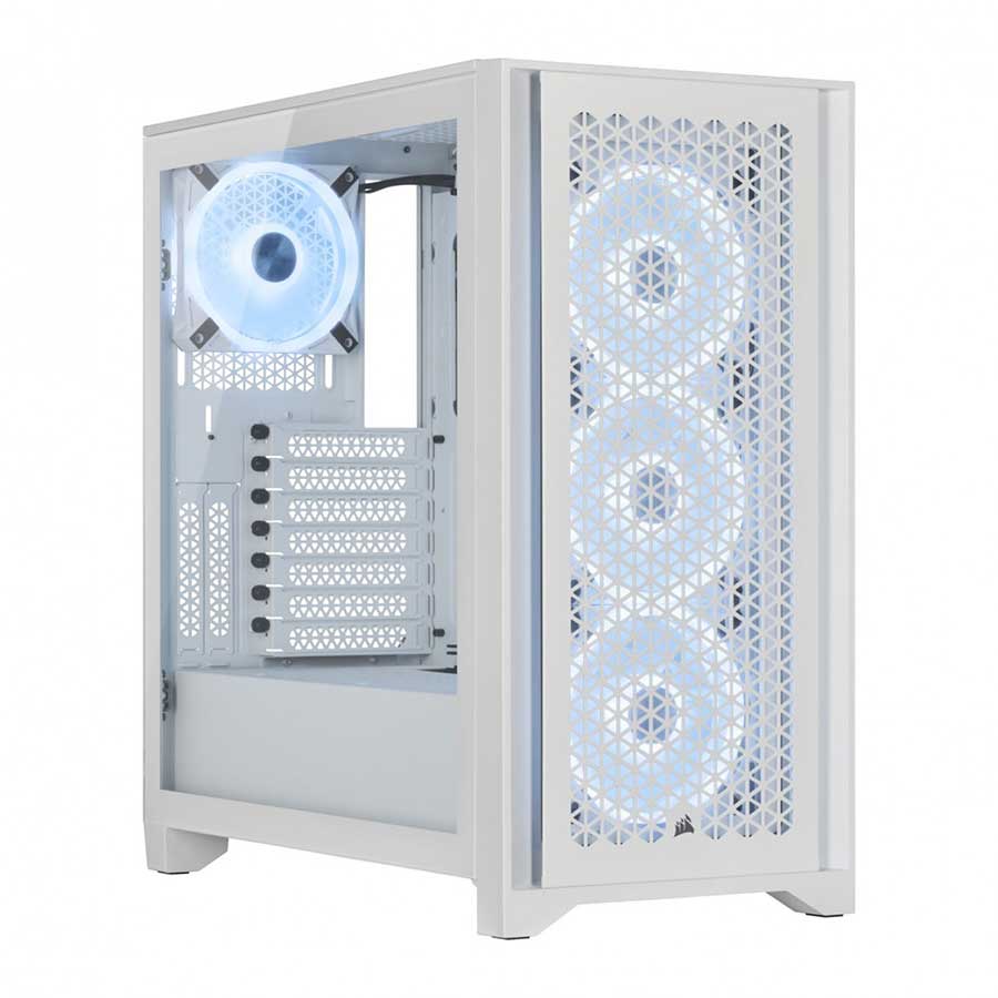 کیس کامپیوتر کورسیر مدل iCUE 4000D RGB Airflow QL Edition White