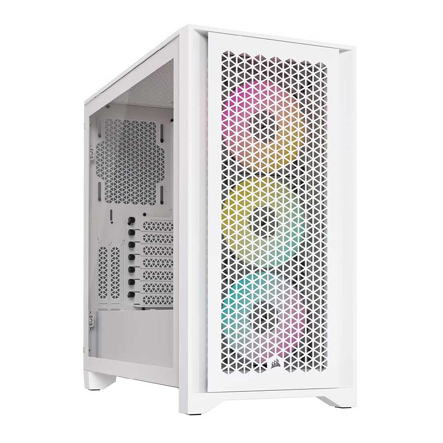 کیس کامپیوتر کورسیر مدل iCUE 4000D RGB AIRFLOW White
