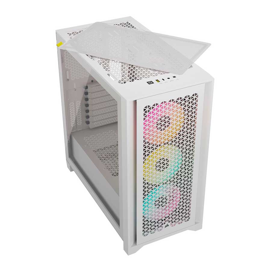 کیس کامپیوتر کورسیر مدل iCUE 4000D RGB AIRFLOW White