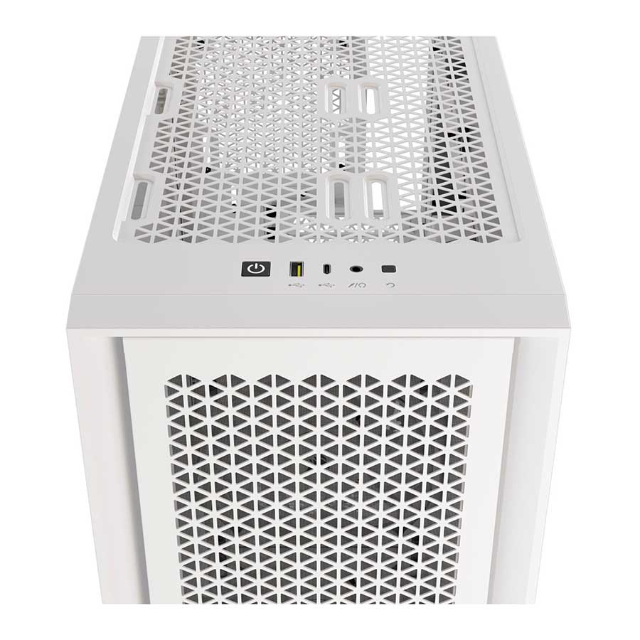 کیس کامپیوتر کورسیر مدل iCUE 4000D RGB AIRFLOW White