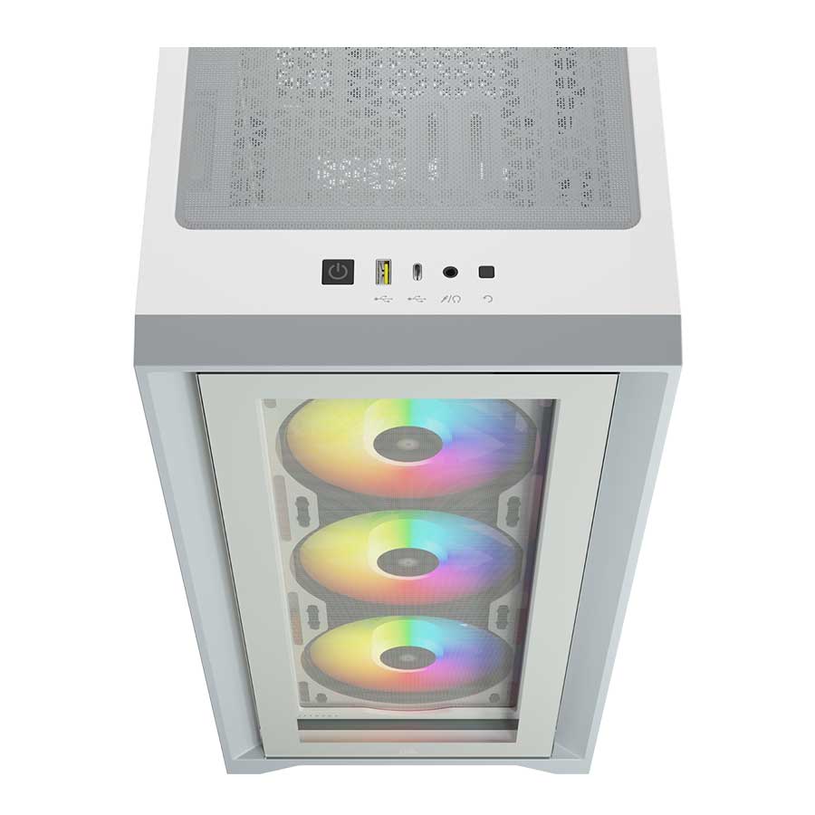 کیس کامپیوتر کورسیر مدل iCUE 4000X RGB White
