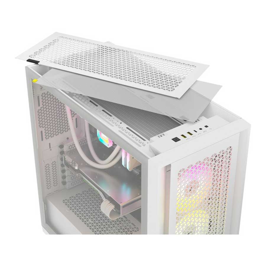 کیس کامپیوتر کورسیر مدل iCUE 5000D RGB Airflow White