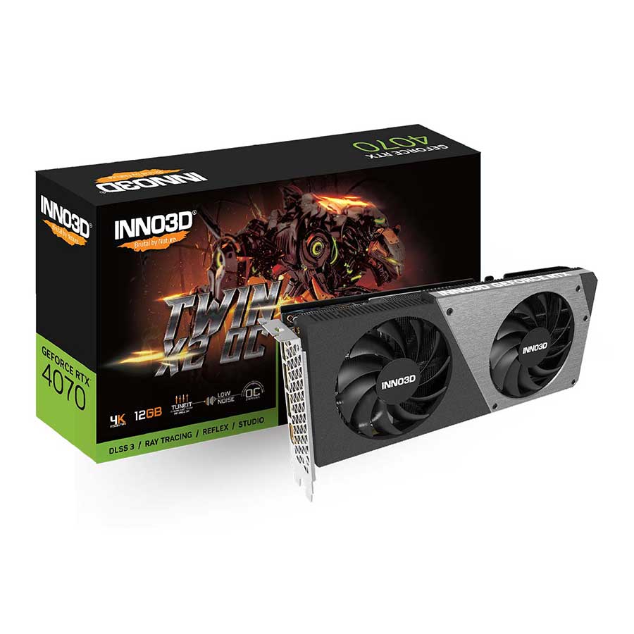 کارت گرافیک اینو تری دی مدل GEFORCE RTX4070 TWIN X2 OC 12GB GDDR6X