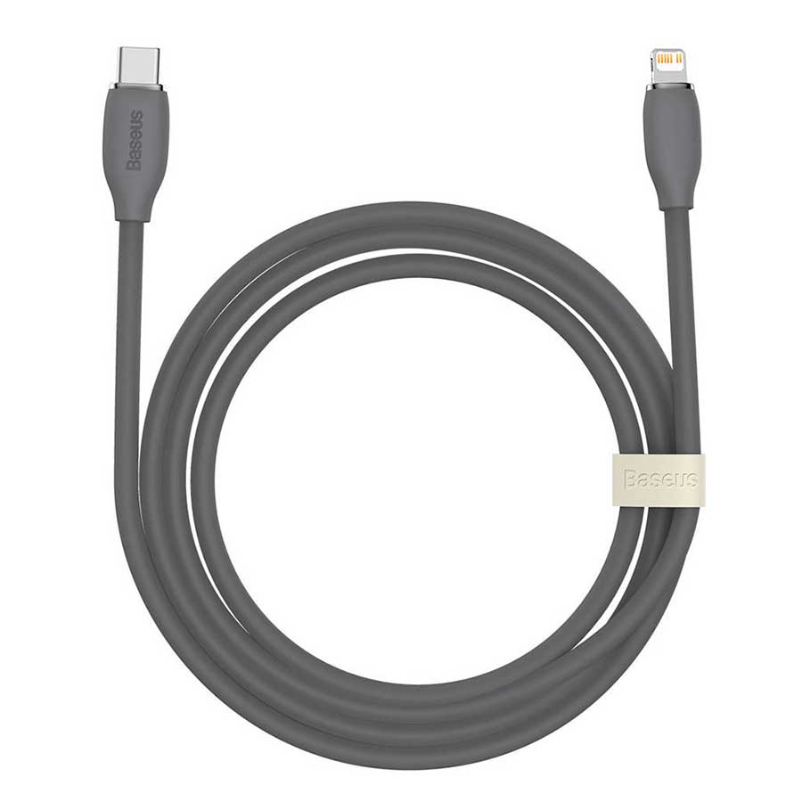 کابل تبدیل 2 متری USB-C به لایتنینگ باسئوس مدل Jelly Liquid Silica Gel