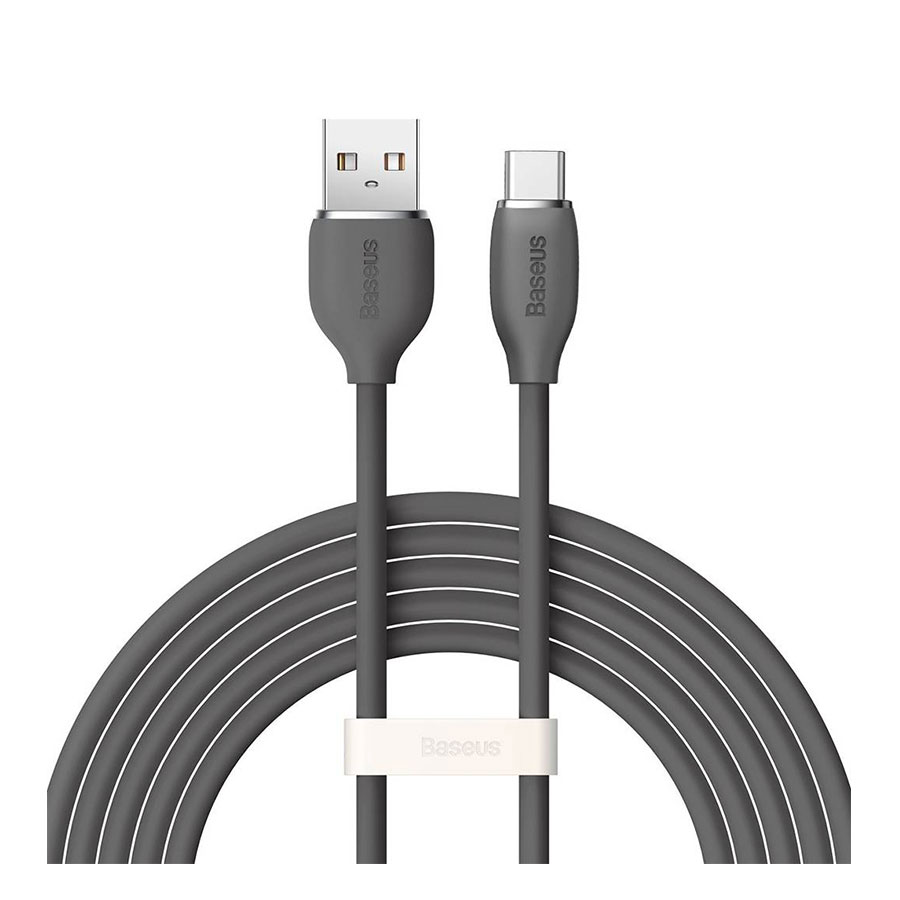 کابل تبدیل 2 متر USB به USB-C باسئوس مدل Jelly Liquid Silica Gel CAGD010101