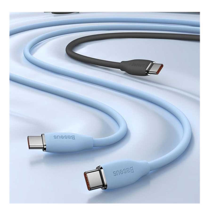 کابل تبدیل USB-C به USB-C باسئوس مدل Jelly Liquid Silica Gel CAGD030001