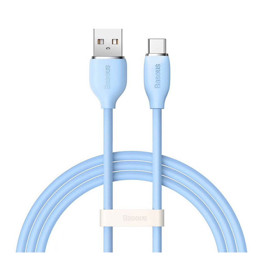 کابل تبدیل 1.2 متری USB به USB-C باسئوس مدل Jelly Liquid Silica Gel