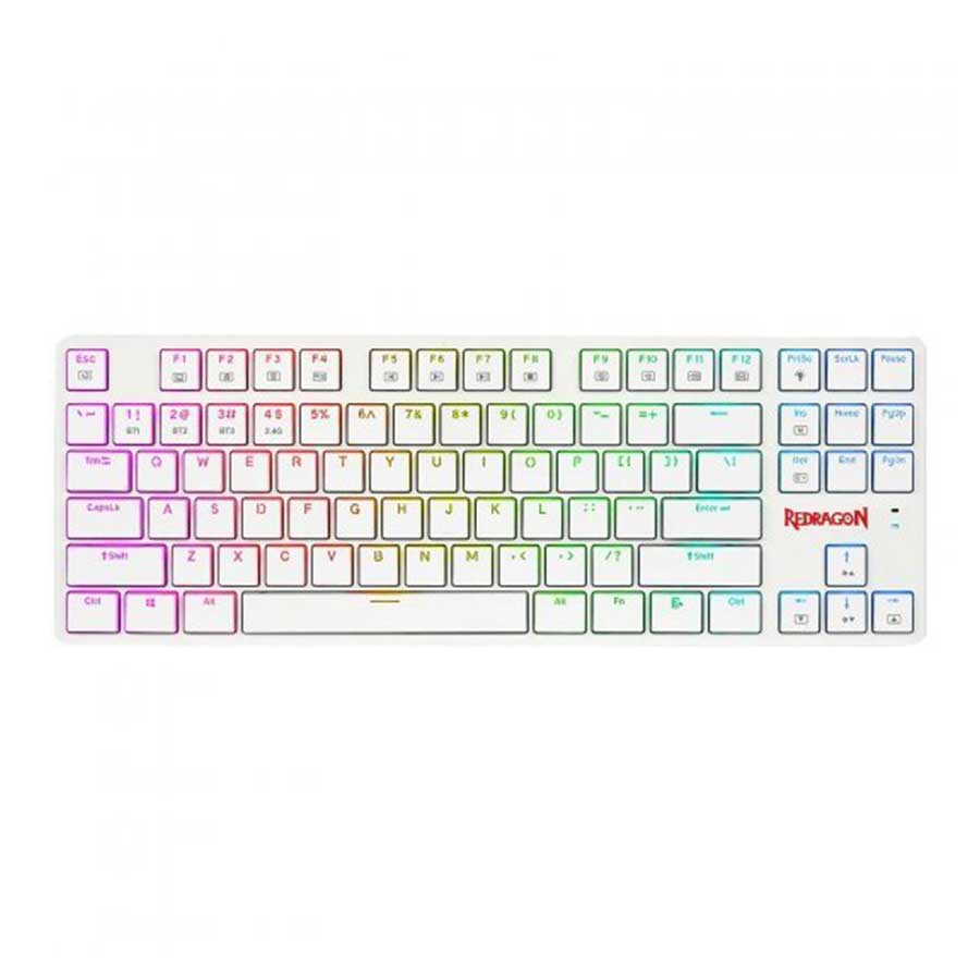 کیبورد گیمینگ بیسیم ردراگون مدل K539 ANUBIS White RGB