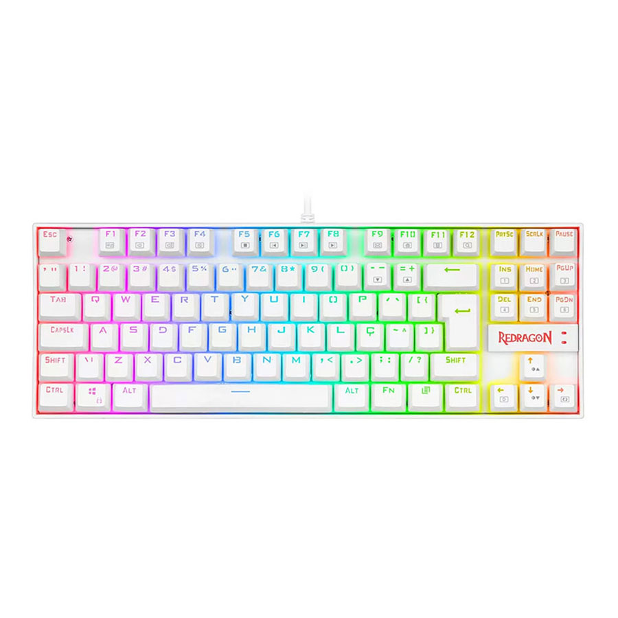 کیبورد گیمینگ باسیم ردراگون مدل K552P Pro Kumara White Red Switch