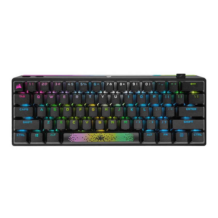 کیبورد گیمینگ بی‌سیم کورسیر مدل K70 PRO MINI RGB CHERRY MX Red