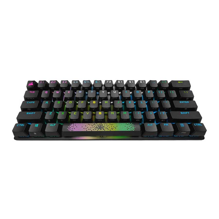 کیبورد گیمینگ بی‌سیم کورسیر مدل K70 PRO MINI RGB CHERRY MX Red