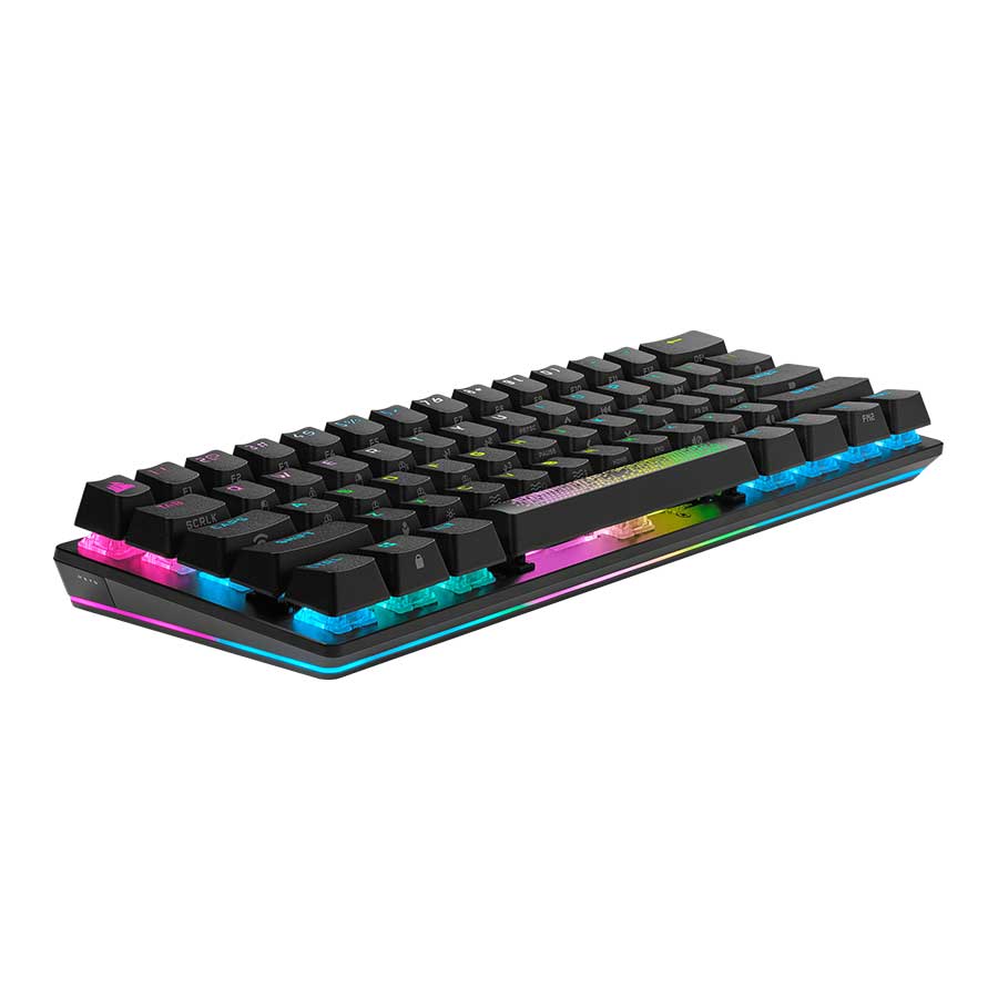 کیبورد گیمینگ بی‌سیم کورسیر مدل K70 PRO MINI RGB CHERRY MX Red