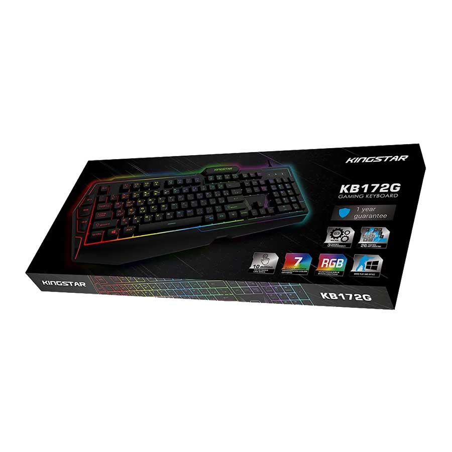 کیبورد گیمینگ باسیم کینگ استار مدل KB172G RGB