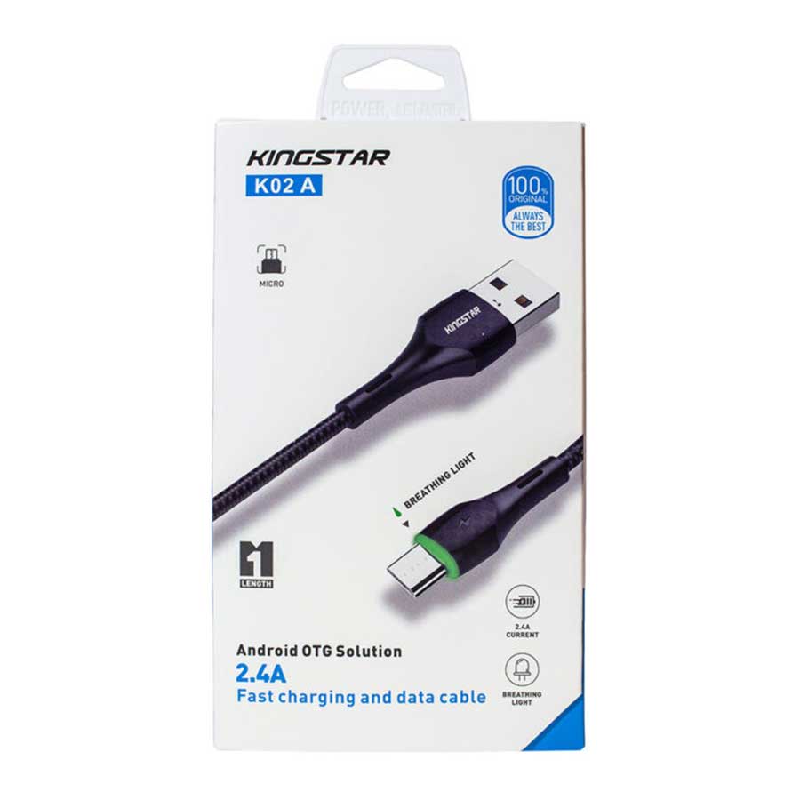 کابل تبدیل 1 متری USB به MicroUSB کینگ استار مدل K02 A