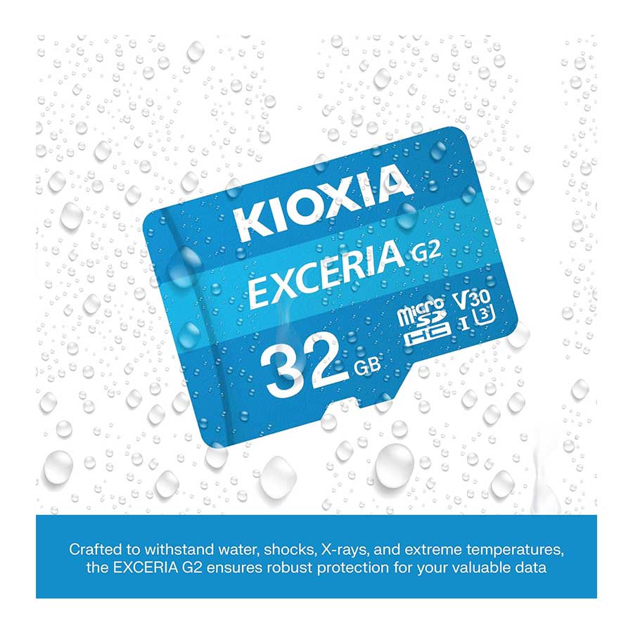 کارت حافظه MicroSDHC کیوکسیا مدل EXCERIA G2 UHS-I U3 V30 32GB 100MB/s
