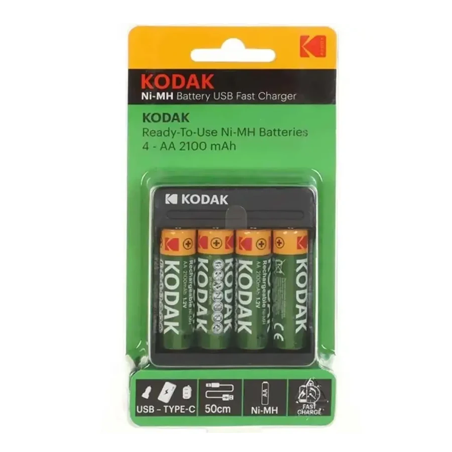 Kodak Ni-MH AA 4-pcs 2100mAh Rechargeable Battery باتری قلمی AA و 1.2 ولتی کداک بسته 4 عددی