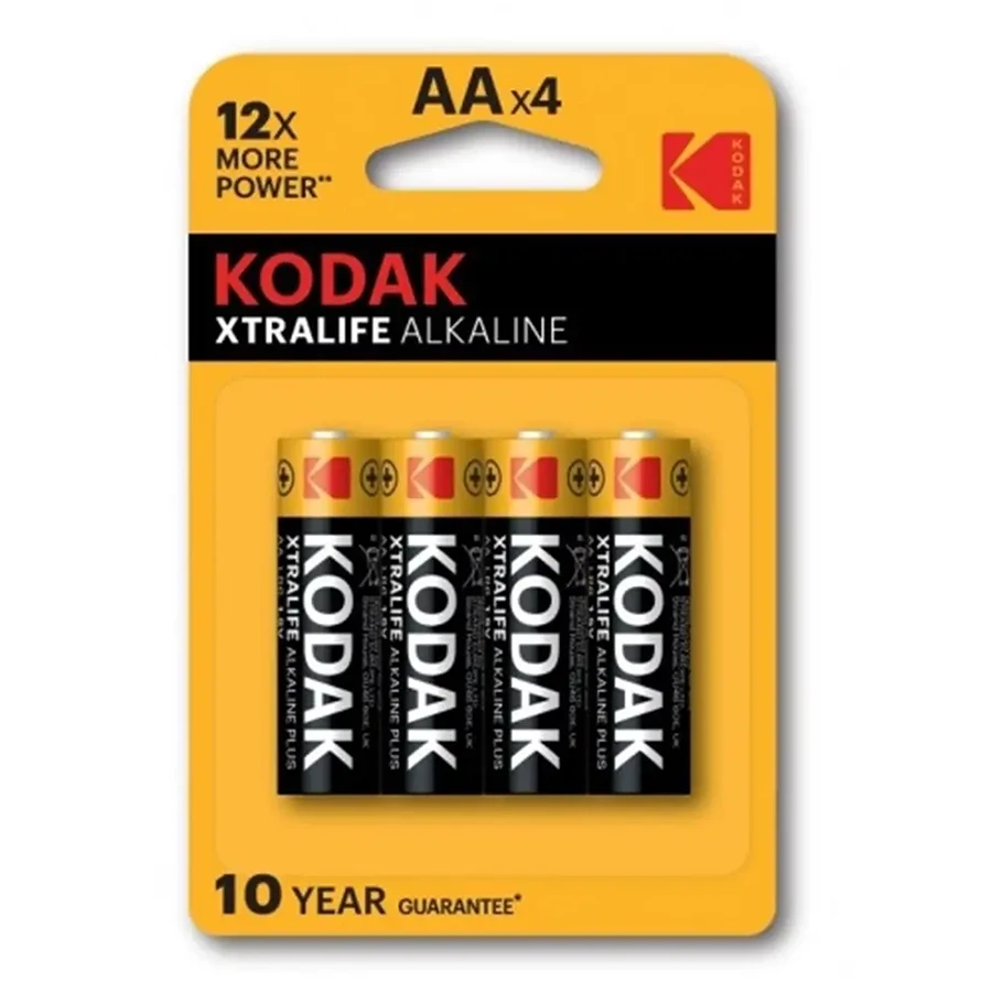 Kodak Xtralife Alkaline AA 4-pcs 2700mAh Battery باتری قلمی AA و 1.5 ولتی آلکالاین کداک بسته 4 عددی