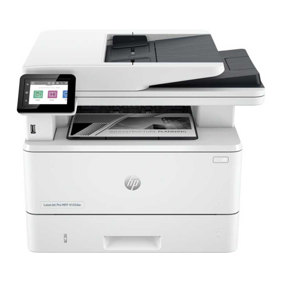 پرینتر سیاه و سفید 3 کاره لیزری اچ پی مدل LaserJet Pro MFP 4103dw