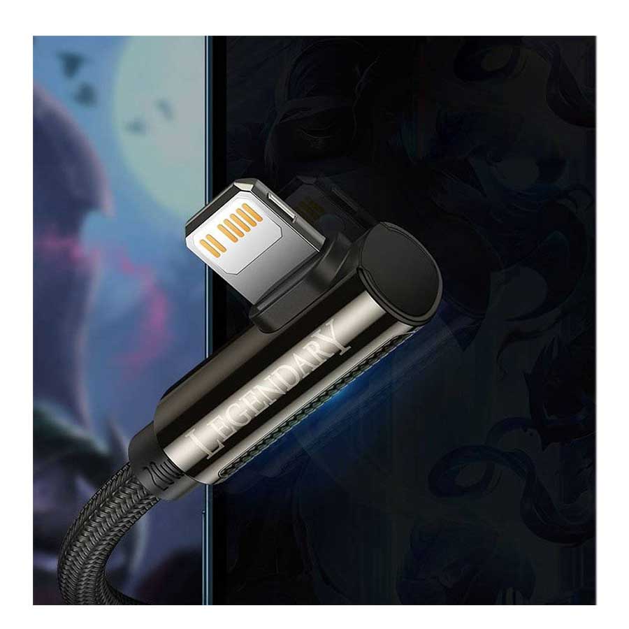 کابل تبدیل USB-C به لایتنینگ باسئوس مدل Legend Mobile Game Elbow CATLCS-01