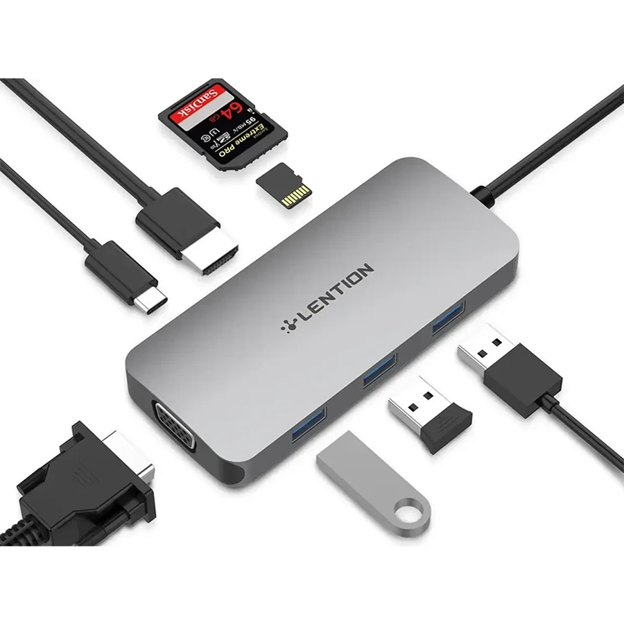 هاب USB-C هشت پورت لنشن