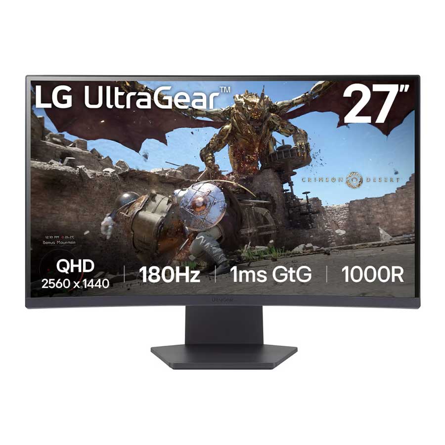 مانیتور خمیده گیمینگ 27 اینچ ال جی مدل UltraGear 27GS60QN-B