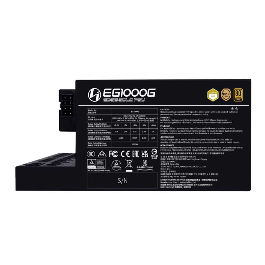 پاور کامپیوتر 1000 وات تمام ماژولار لیان لی مدل EDGE GOLD