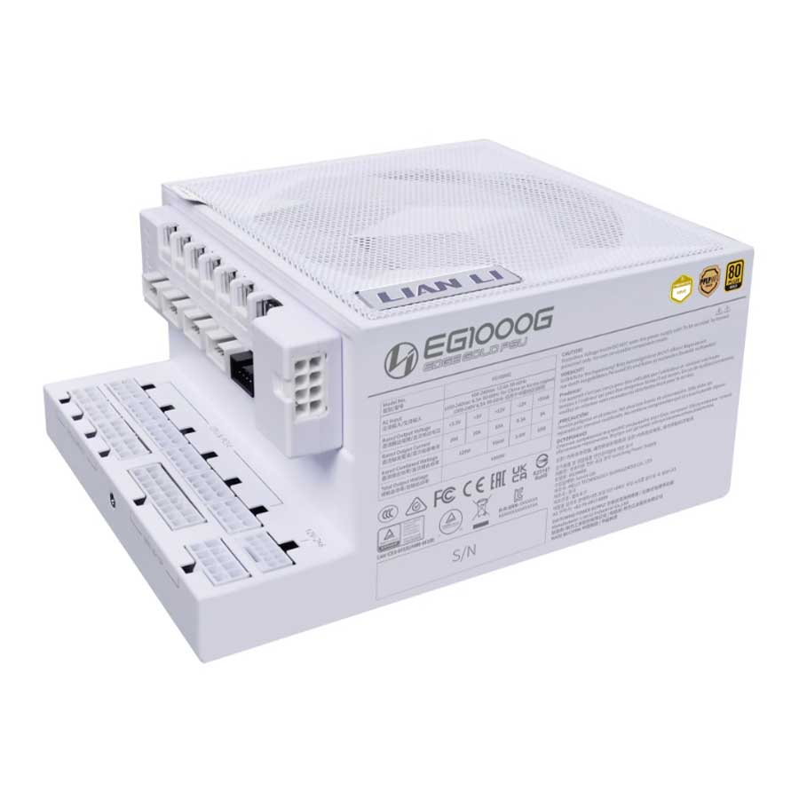 پاور کامپیوتر 1000 وات تمام ماژولار لیان لی مدل EDGE GOLD White