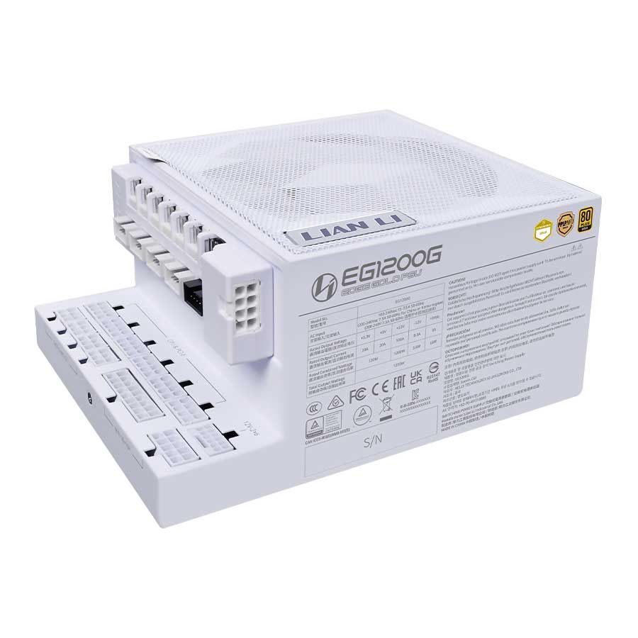 پاور کامپیوتر 1200 وات تمام ماژولار لیان لی مدل EDGE GOLD White