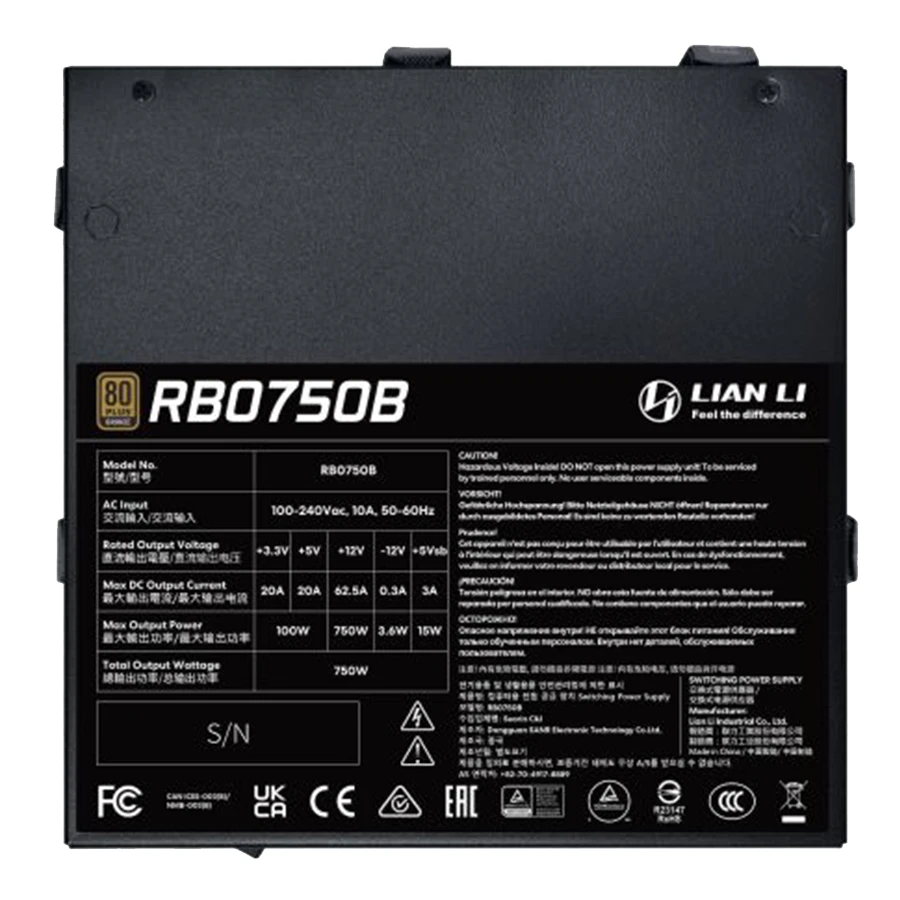 پاور کامپیوتر 750 وات غیر ماژولار لیان لی