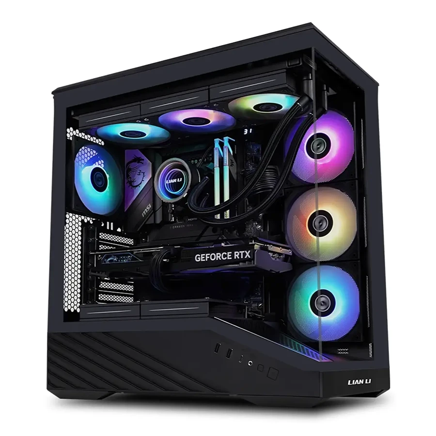 Lian Vector V100R Black ARGB Mid Tower Gaming Computer Case کیس کامپیوتر لیان لی