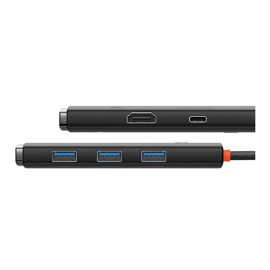 هاب USB-C پنج پورت باسئوس مدل Lite Series WKQX040001