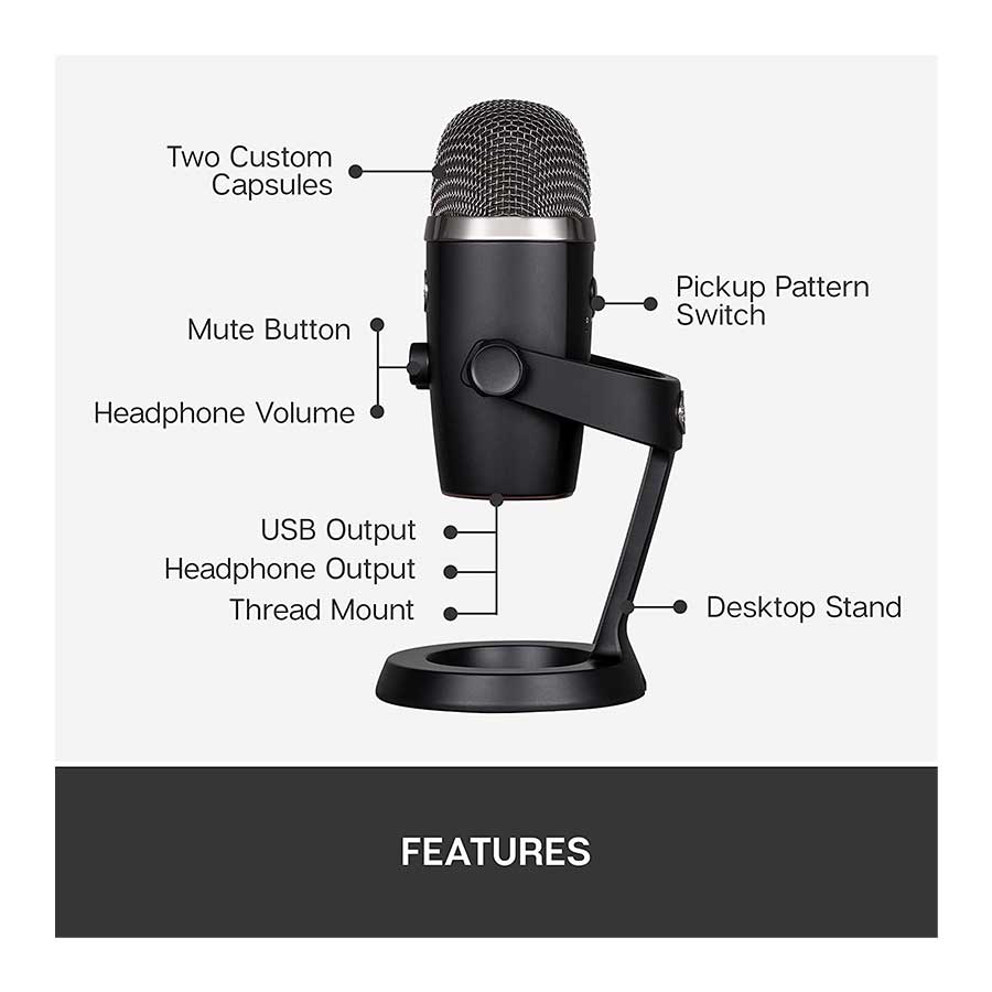 میکروفون باسیم لاجیتک مدل Blue YETI NANO