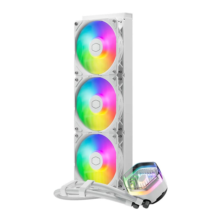 خنک کننده مایع پردازنده کولرمستر مدل MasterLiquid 360 ATMOS White