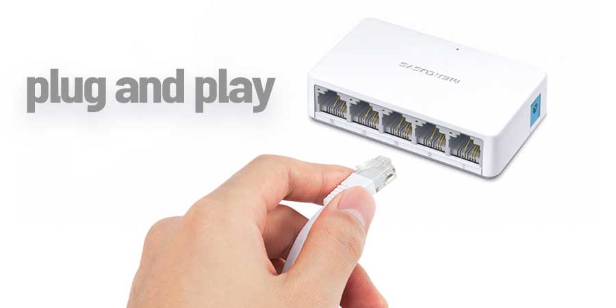 سوییچ 5 پورت مرکوسیس مدل MS105