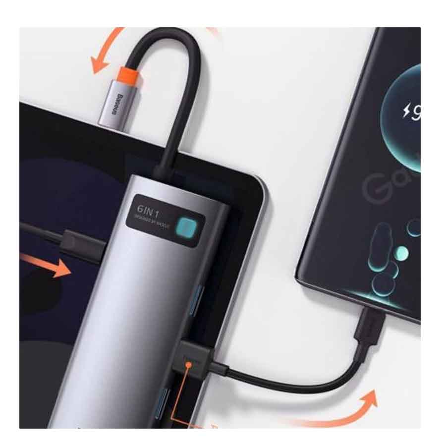 هاب USB-C شش پورت باسئوس