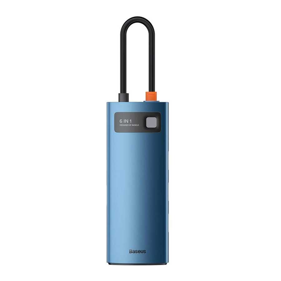 هاب USB-C شش پورت باسئوس مدل Metal Gleam WKWG000003