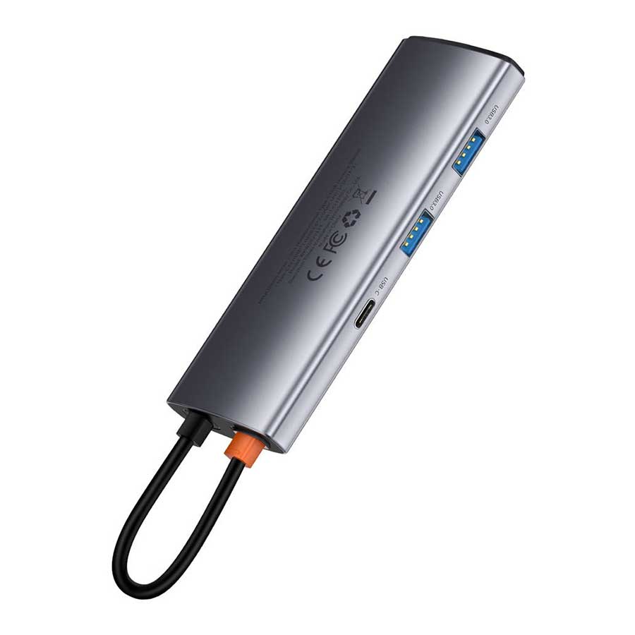 هاب USB-C هفت پورت باسئوس مدل Metal Gleam WKWG020113