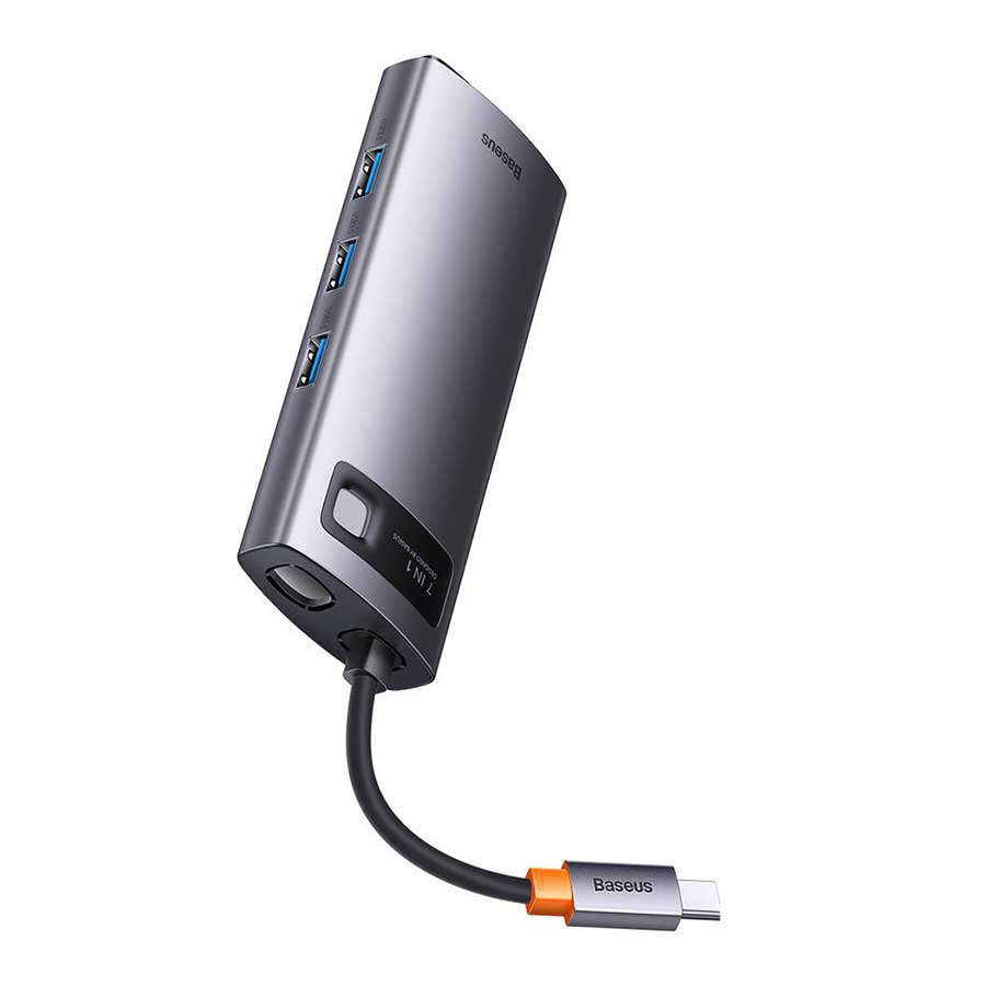 هاب USB-C هفت پورت باسئوس مدل Metal Gleam WKWG040013