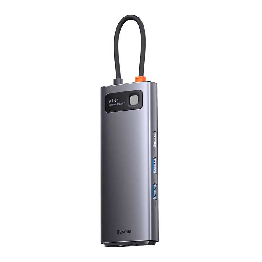 هاب USB-C نه پورت باسئوس مدل Metal Gleam WKWG060013