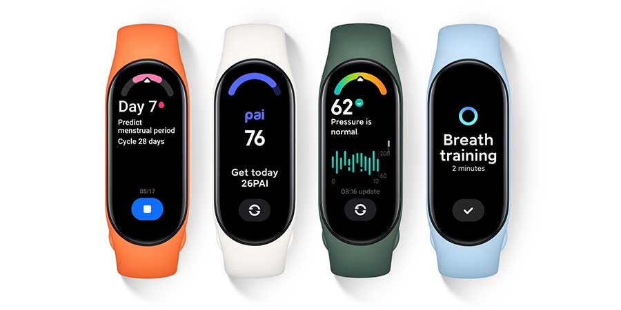رنگ بندی مچ بند هوشمند شیائومی مدل Mi Band 7