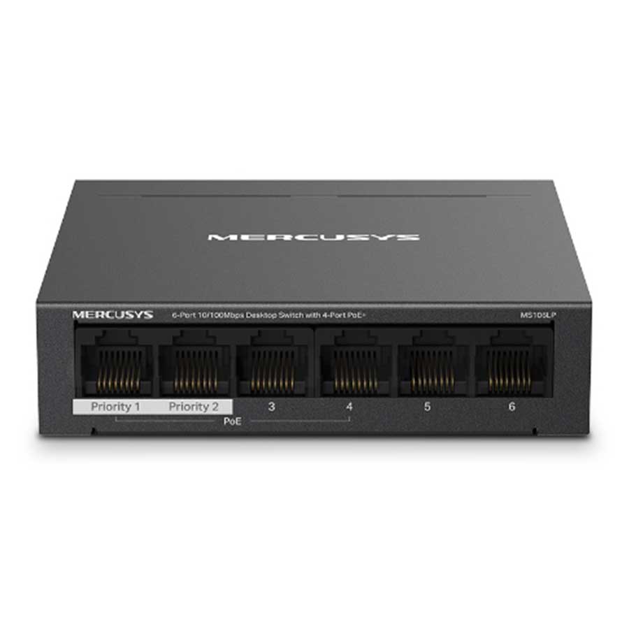 سوییچ 6 پورت دسکتاپ و PoE مرکوسیس مدل MS106LP