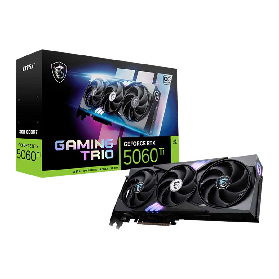کارت گرافیک ام اس آی مدل GeForce RTX 5060 Ti 8G GAMING TRIO OC GDDR7