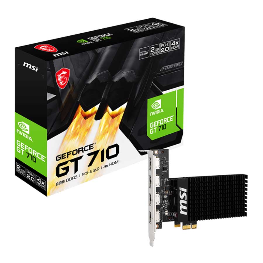 کارت گرافیک ام اس آی مدل GeForce GT 710 2GD3H 4HDMI 2GB DDR3