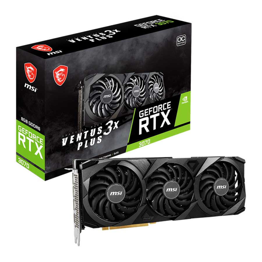 کارت گرافیک ام اس آی مدل GeForce RTX 3070 VENTUS 3X PLUS 8G OC GDDR6