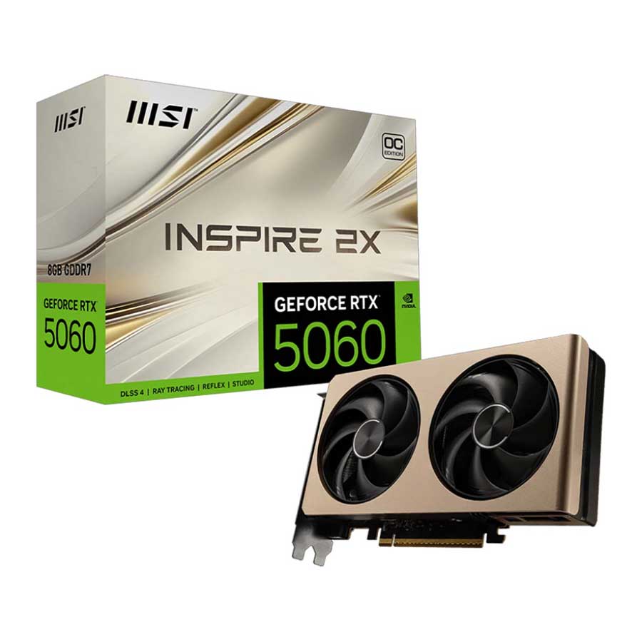 کارت گرافیک ام اس آی مدل GeForce RTX 5060 8G INSPIRE 2X OC GDDR7