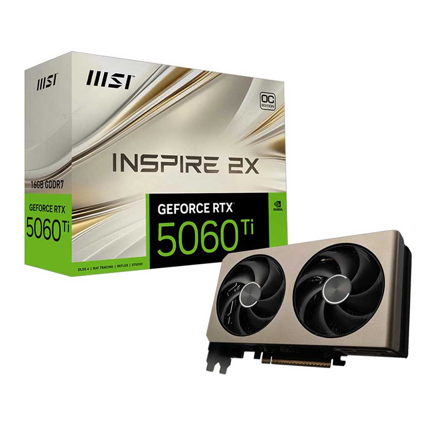 کارت گرافیک ام اس آی مدل GeForce RTX 5060 Ti 16G INSPIRE 2X OC GDDR7